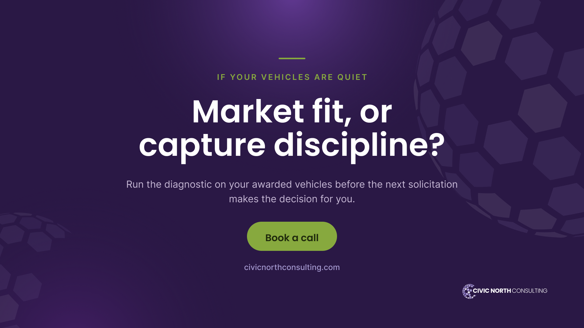 market fit, or capture discipline? Run the diagnostic on your awarded vehicles before the next solicitation makes the decision for you.